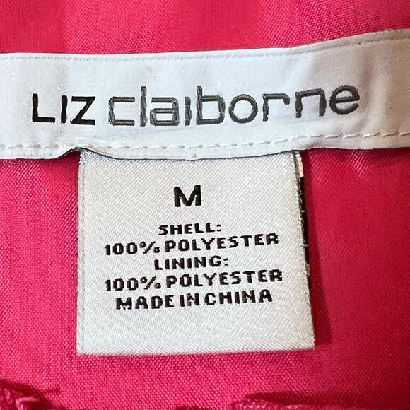 Liz Claiborne Hot Pink Full-Zip Vest Women's Medium - Picture 7 of 7
